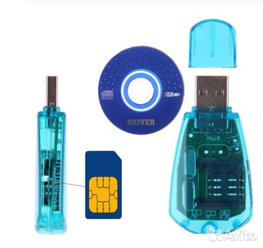 Мобильный телефон USB Sim Card Reader Писатель коп