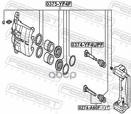 Ремкомплект тормозного суппорта перед прав/лев
