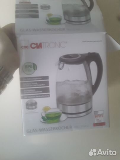Чайник электрический стеклянный новый