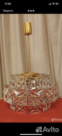 Хрустальная люстра СССР искра
