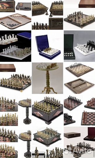 Каменные Шахматы нарды шашки 3 в 1