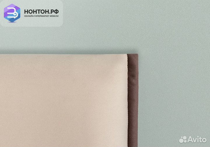 Кровать Микаса светло-бежевая / шоколадная