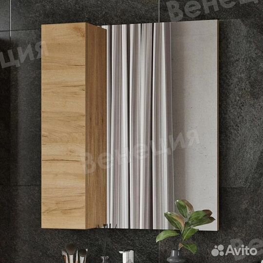 Зеркало-шкаф Венеция Star 60 дуб крафт золотой