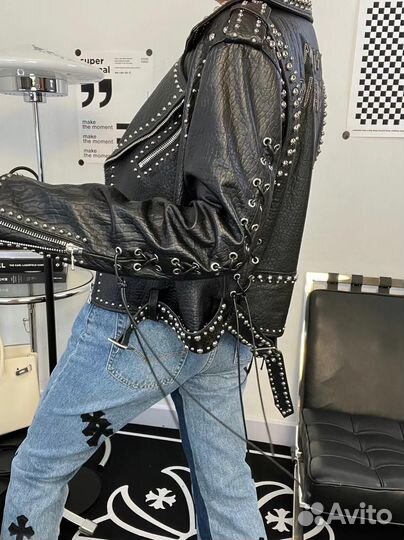 Кожаная куртка balmain