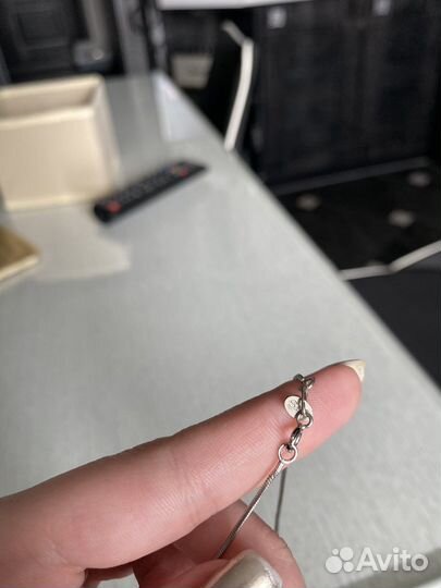 Подвеска Мишка и серебряная цепочка