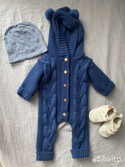 Вязаный комбинезон 62 68