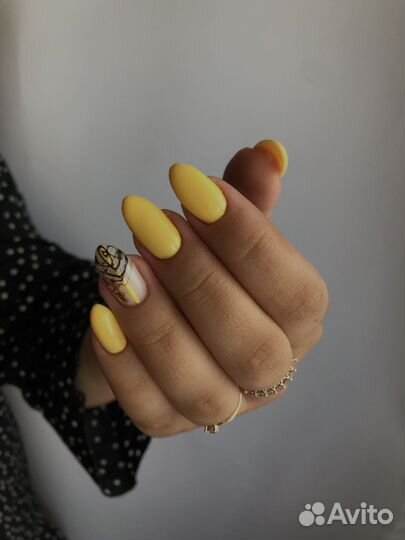 Маникюр, наращивание, выкладной френч, градиент