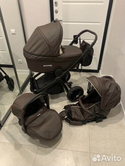 Коляска 3в1 Verdi Sonic Soft, 03 шоколадный