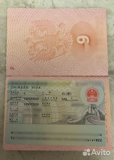 Виза в Китай Китайская виза
