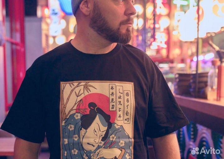 Футболка Hard Lunch - Samurai; черный