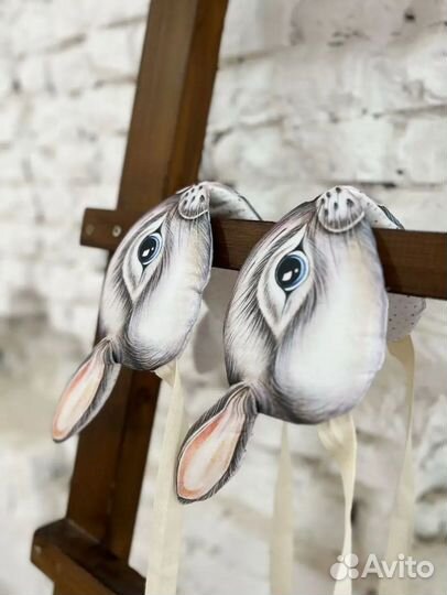 Маска зайка детская пасхальная реквизит