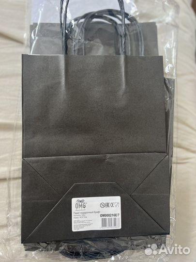 Пакет крафт подарочный