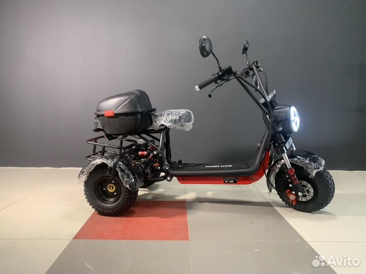 Электротрицикл white siberia trike mini RED 1500W