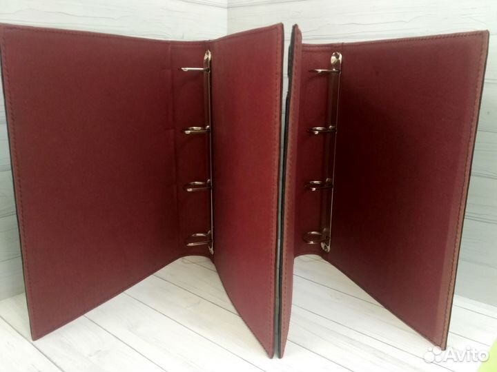 Папка-скоросшиватель А4 для документов кожа 2шт