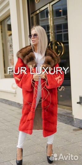Новая норковая шуба с соболем Италия 44/52