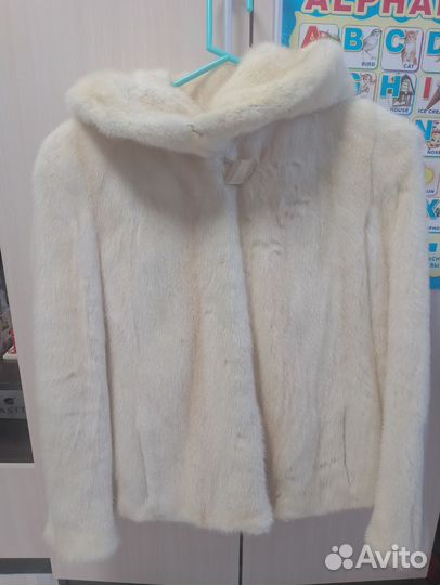 Шуба норковая автоледи 42 44 с капюшоном