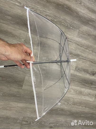 Зонт трость прозрачный