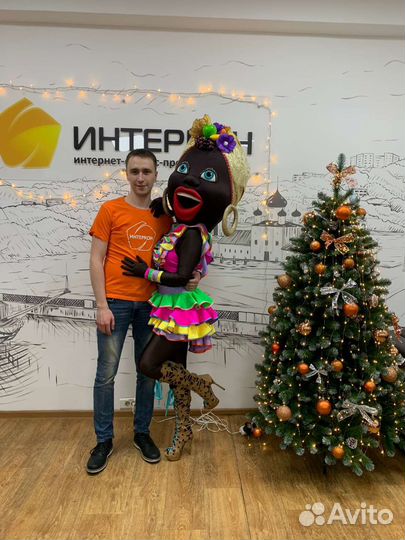 Ростовая кукла мулатка, подарок на свадьбу,др