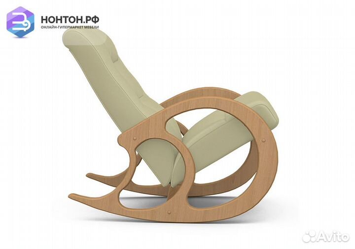 Кресло-качалка широкое бежевое