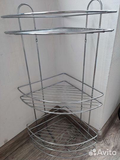 Угловая полка для ванной