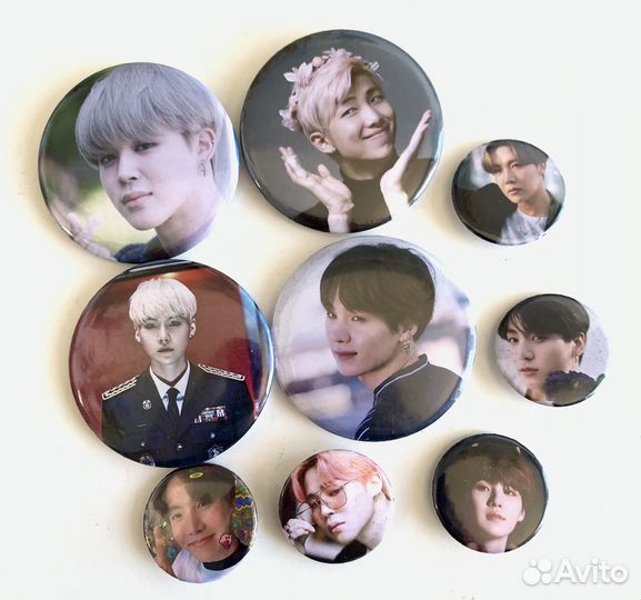 Аниме/kpop значки