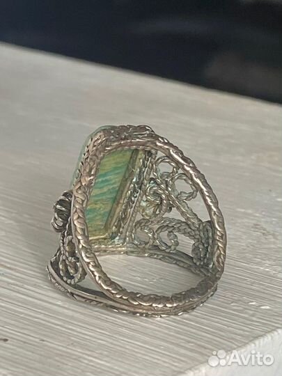 Серьги кольцо Амазонит СССР