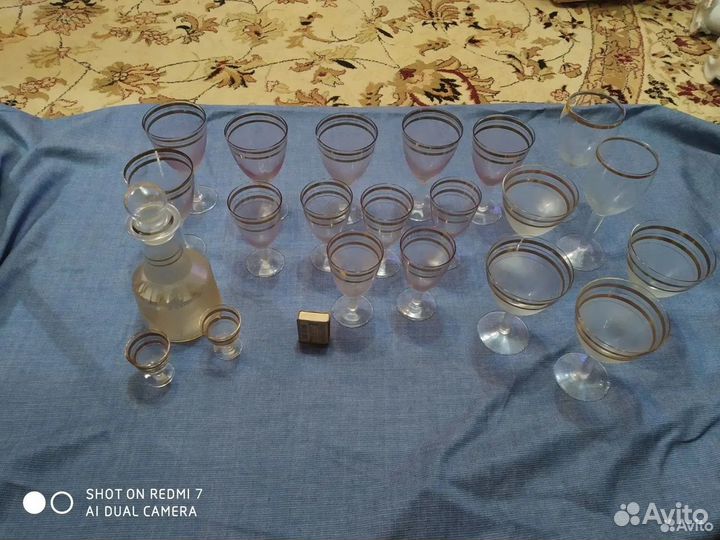 Бокалы цветное стекло СССР