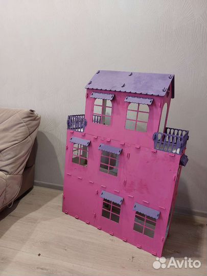 Домик кукольный из фанеры высотой 115 см