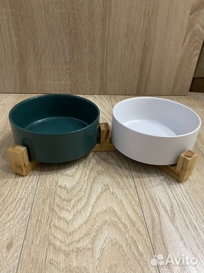 Миски для кошек керамические на подставке
