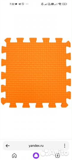 Мягкий пол коврик-пазл Eco cover развивающий 60х60