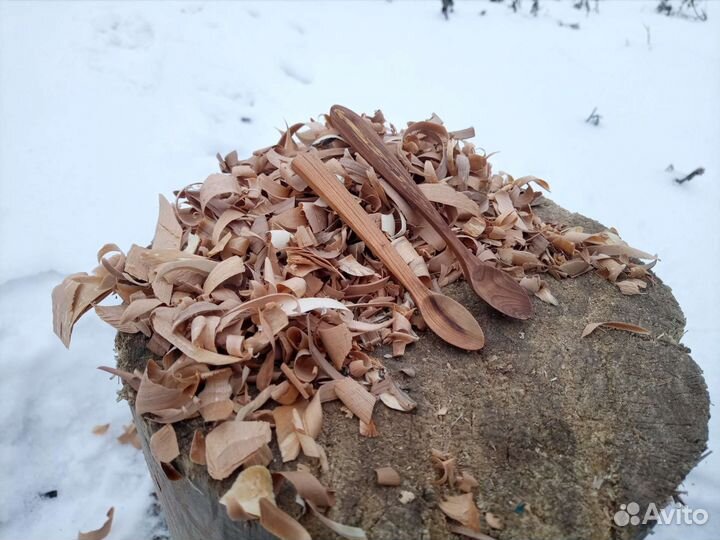 Ложки: яблоня, липа, ольха, кедр, черемуха