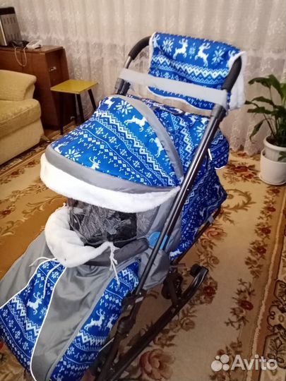 Детские санки коляска