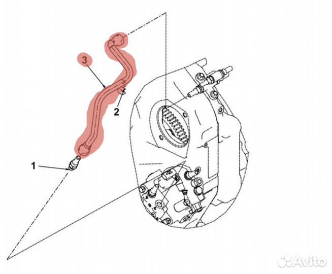 Трубопровод перекачки топлива Dongfeng DFH 4180