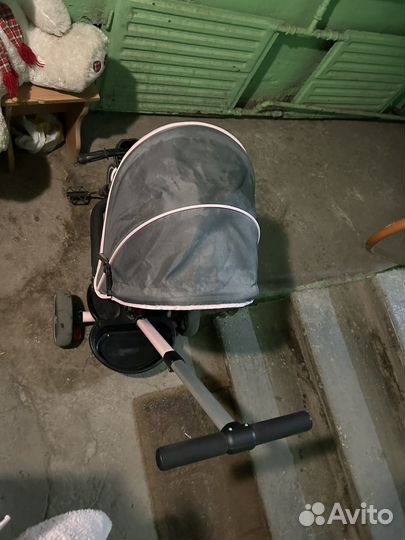 Велосипед трехколесный с тентом Розовый