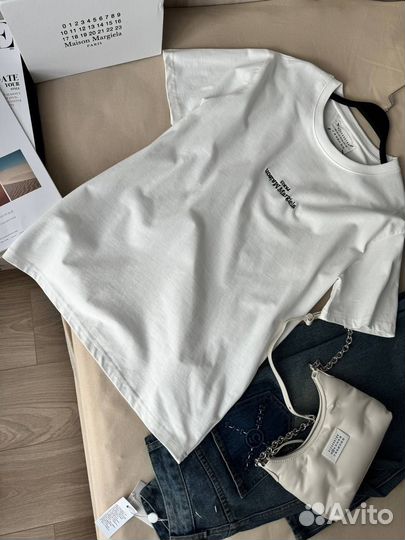Maison margiela футболка белая