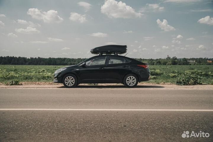 Бокс на крышу LUX irbis 175 черный матовый 450L