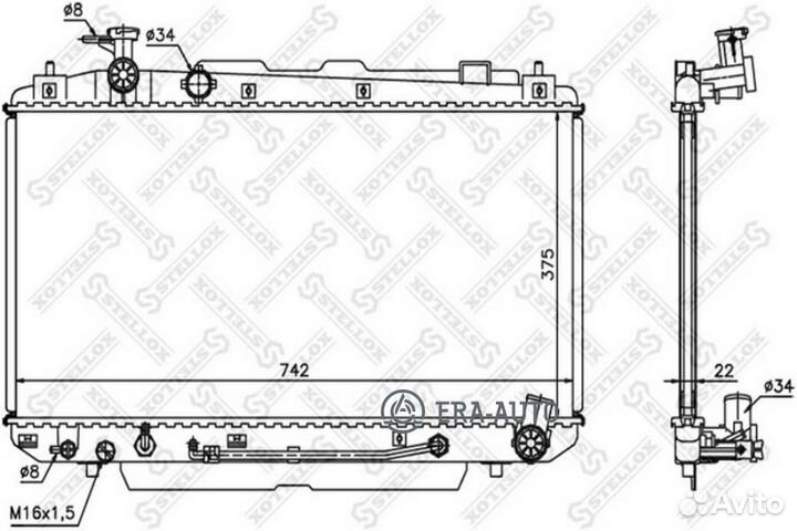 Stellox 10-25185-SX 10-25185-SX радиатор системы о