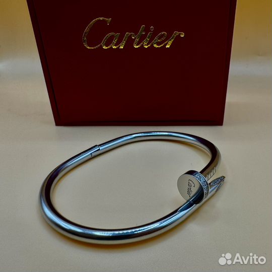 Cartier гвоздь браслет серебряный с камнями