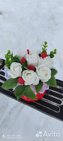 Букет сердце из роз