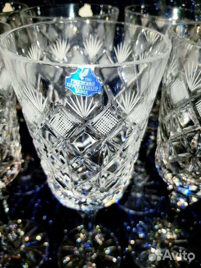 Хрустальные фужеры кубки новые