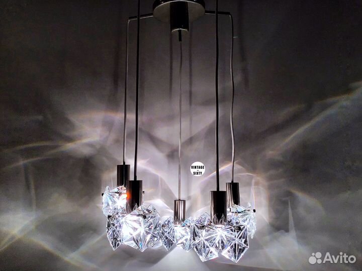 Люстра потолочная паук подвес хрустальная СССР