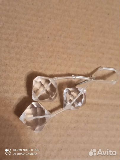 Брошь /Подвеска льдинки природный Горный Хрусталь