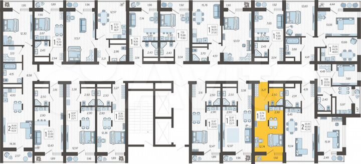 Квартира-студия, 23,3 м², 15/19 эт.