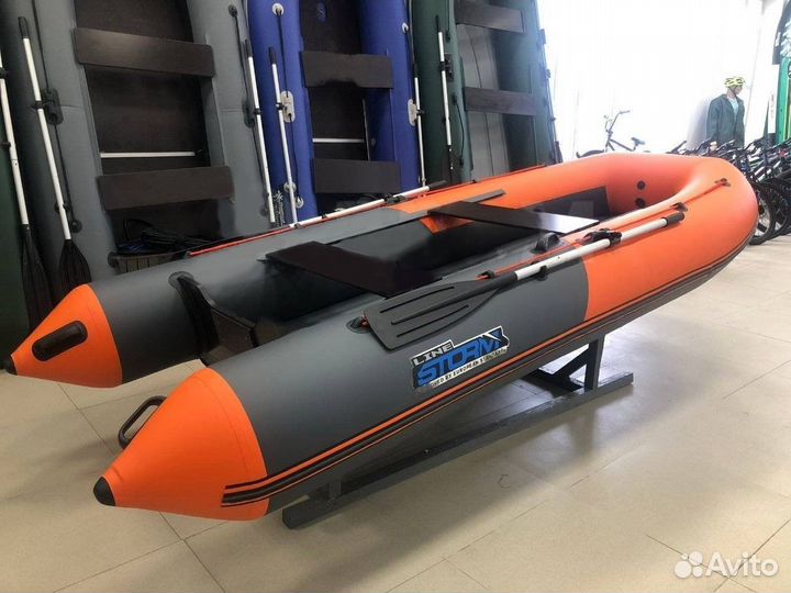 Лодка пвх Stormline Classic Air 360 графит-оранж