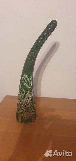 Ваза, рог хрусталь Чехия