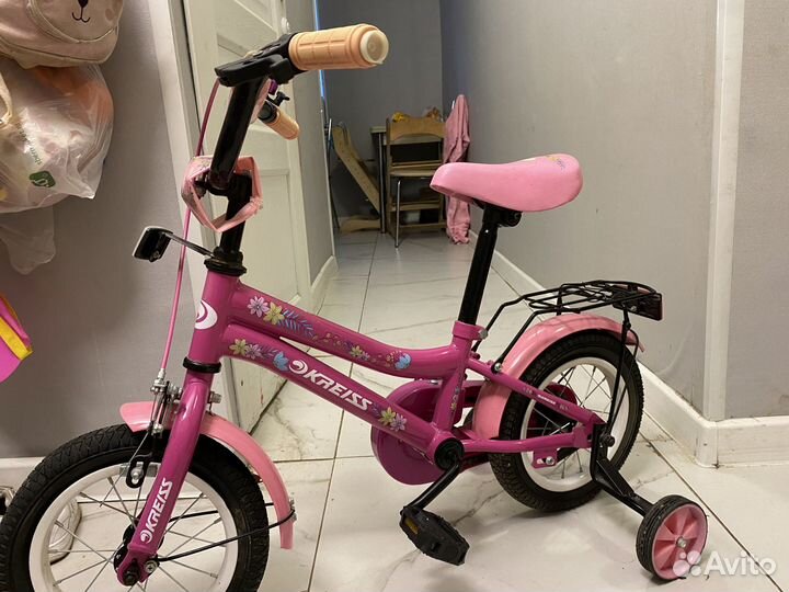 Детский велосипед для девочки розовый