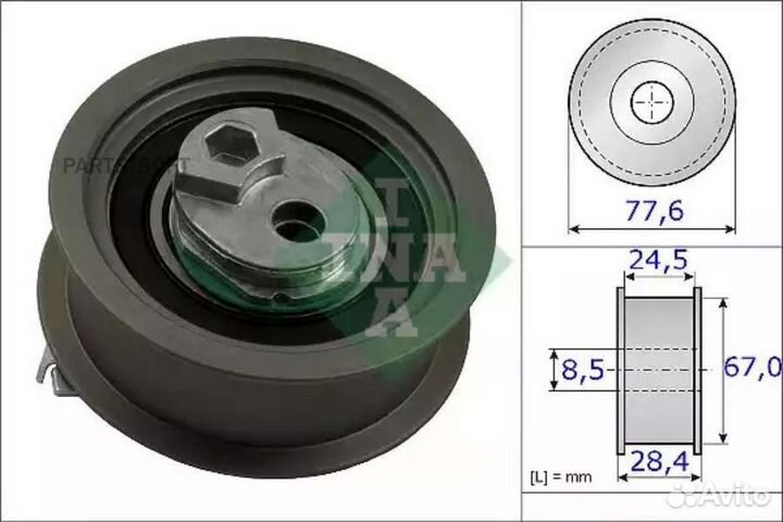 INA 531 0851 10 Ролик ремня грм audi A3/VW passat