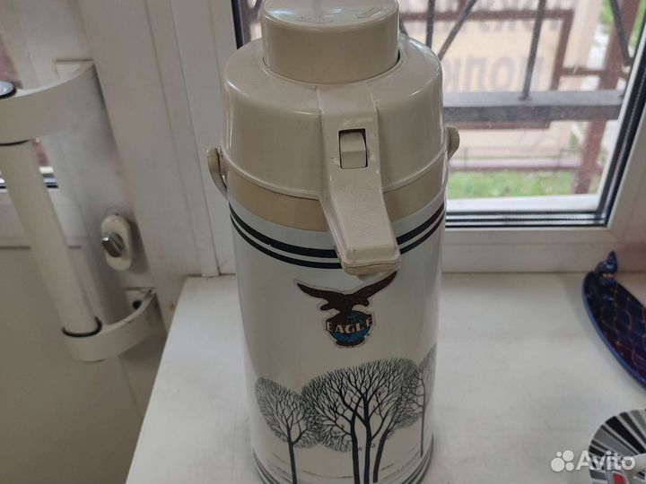 Термос большой 3 литра помповый