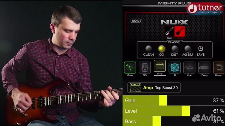 NUX MP-2 Mighty-Plug процессор/ гитарный усилитель