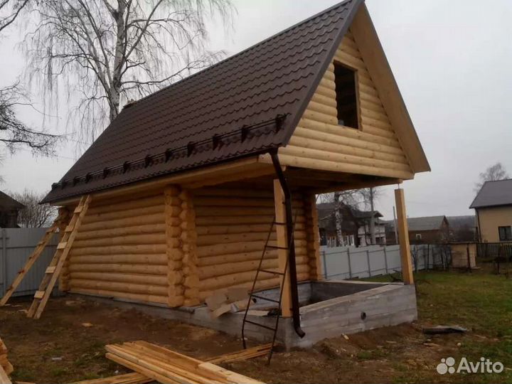 Срубы ручной рубки из бревна